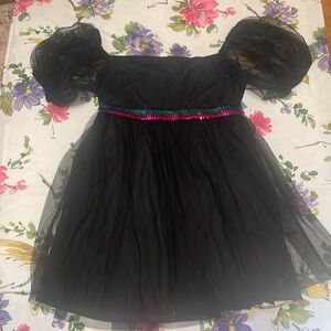 Elegant Black Dress with Sequin Detail